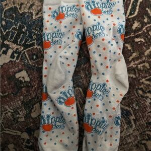 Dippin' Dots White and Orange Socks